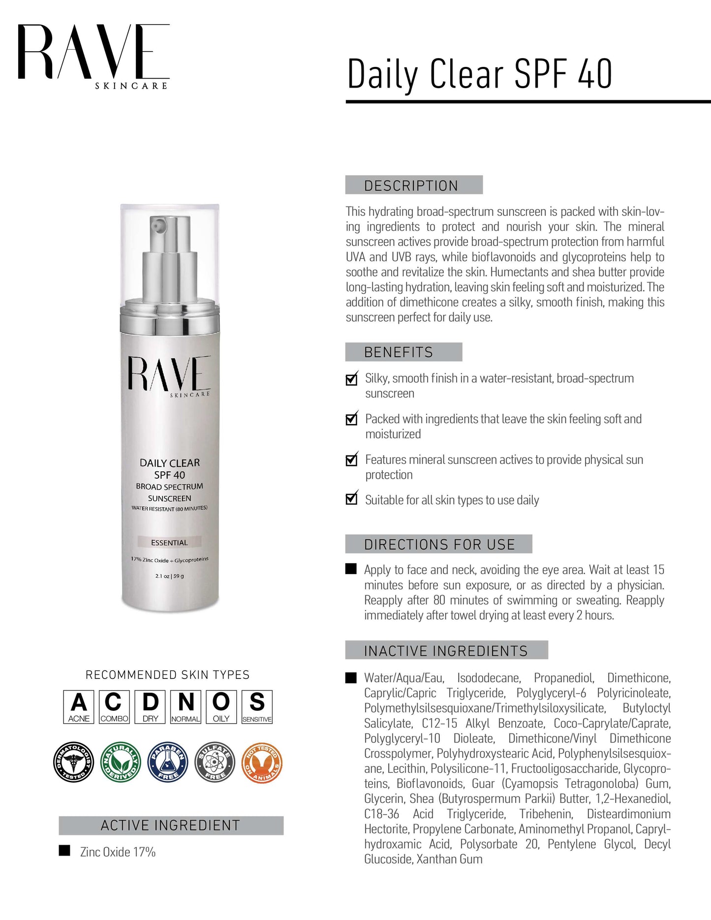 Daily Clear SPF 40