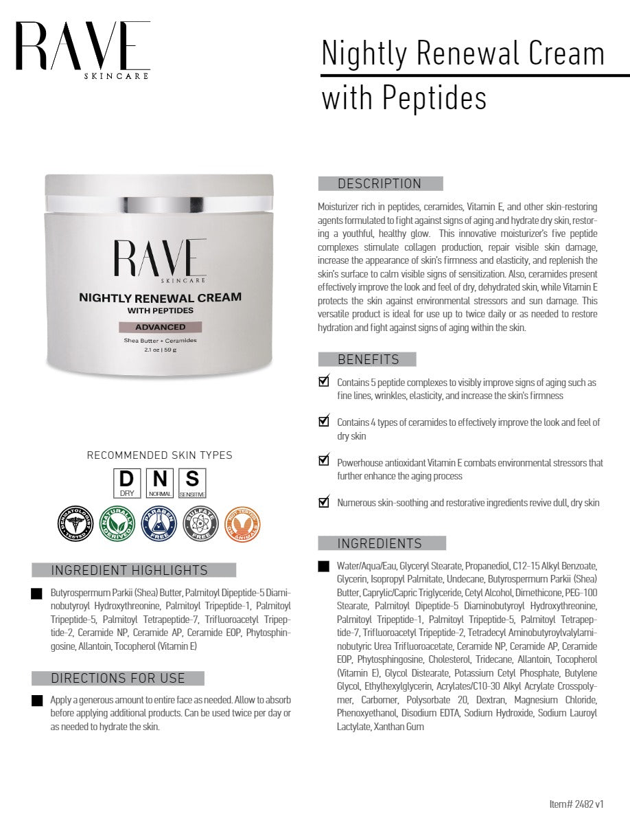 Nightly Renewal Cream with Peptides